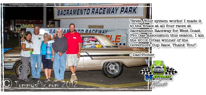 Dan Ficher uses his EZ-Plate System to win!
