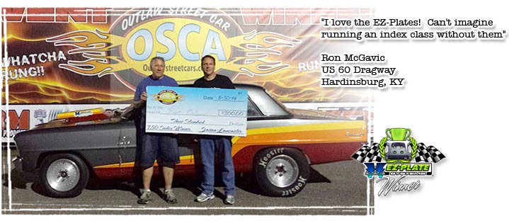 Ron McGavic wins using the EZ-Plate System